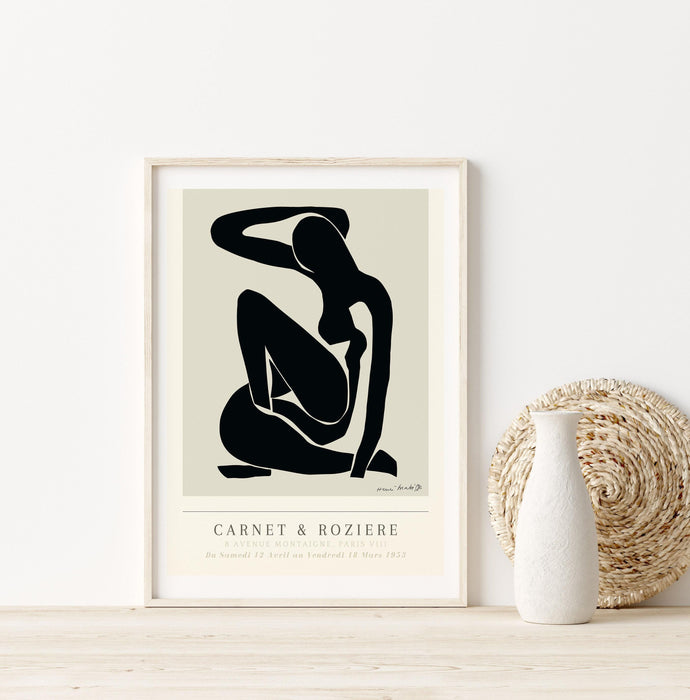 Set of 3 matisse printable wall art neutral abstract woman digital download abstract vintage gallery wall, matisse print, abstract wall art