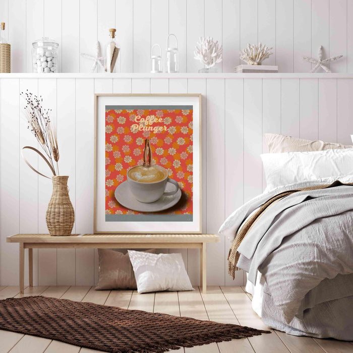 Retro art, coffee print, coffee poster, coffee wall art, coffee gifts, coffee lovers gift, syfi,retro decor