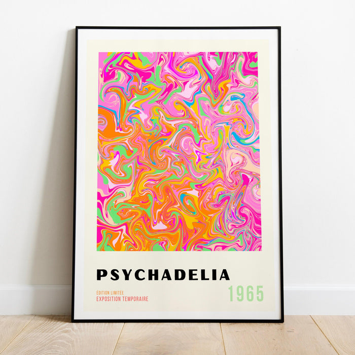Pink prints, orange pink decor, psychedelic digital download, 70s style poster, 60s flower print,  dork room wall art, trendy wall art,