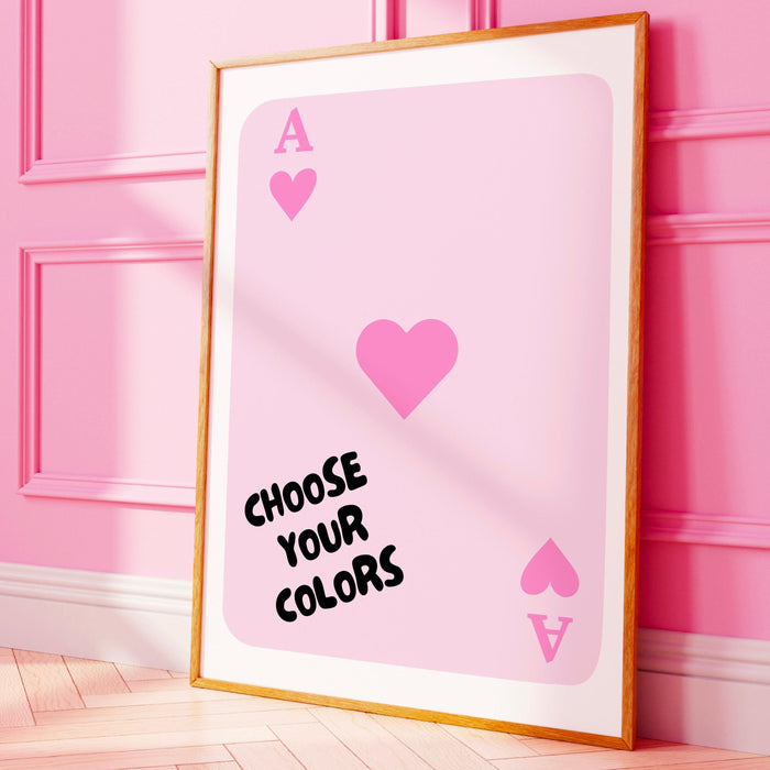 Personalized, trendy retro wall art set of 2, lucky you custom poster, aesthetic print dorm decor funny minimalist digital download