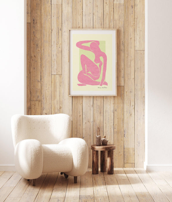 Matisse pink wall decor, pink wall decor, green wall decor, pink green wall art, matisse wall art, matisse print, pink green print, matisse