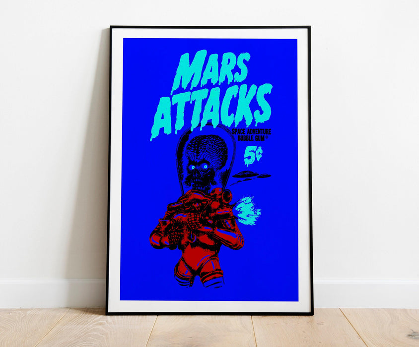 Mars attacks! movie poster, classic 90's vintage wall film art print photo, tim burton decor, alien poster,printable wall art digital print