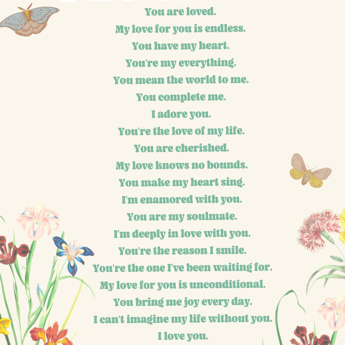 I love you wall print, digital download print, retro wall decor, large printable art, downloadable prints, gift for wife, girlfriend gift