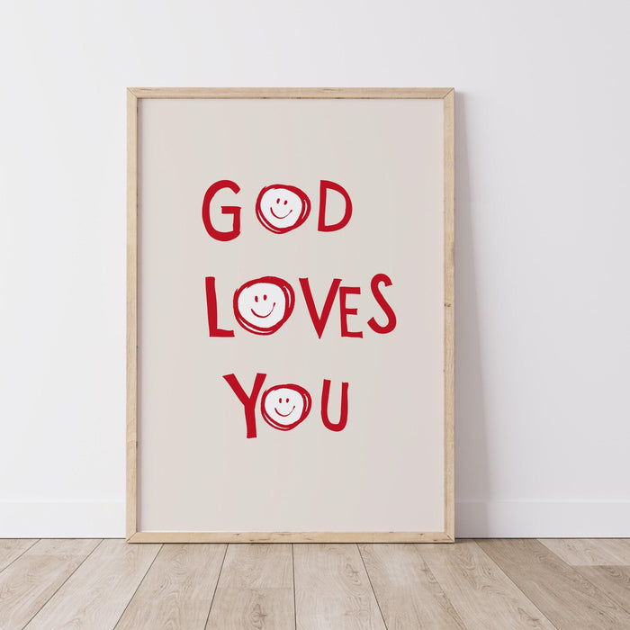 God loves you christian allies minimalist christian wall art psalm print christian poster god art trendy bible art digital download 1 print