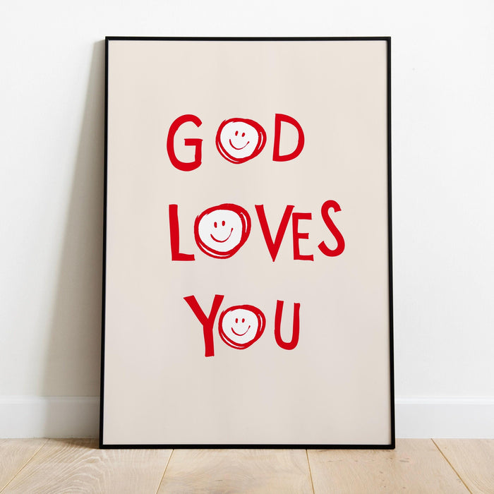 God loves you christian allies minimalist christian wall art psalm print christian poster god art trendy bible art digital download 1 print