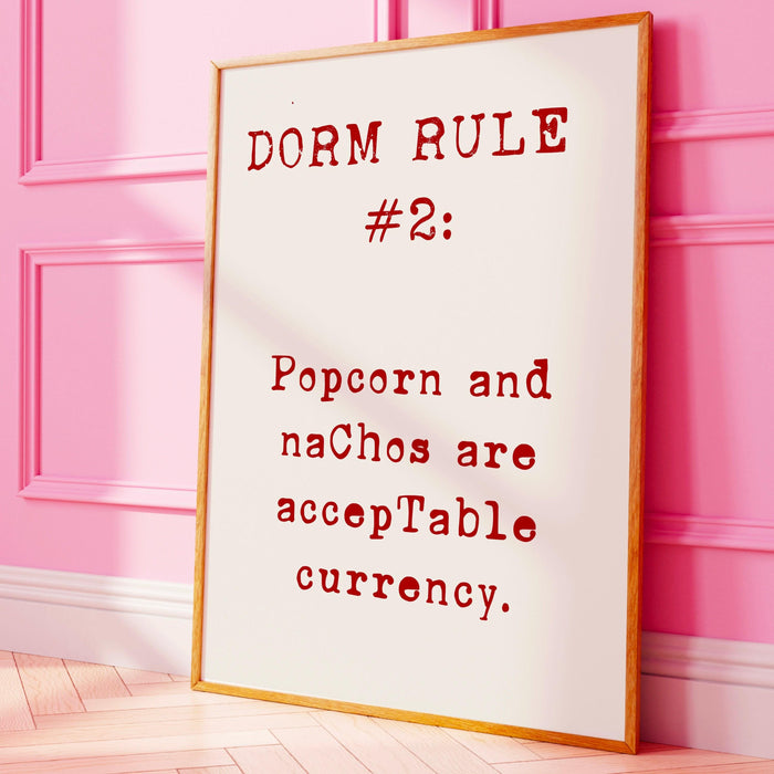 Funny college poster trendy retro print red wall art digital artwork printable aesthetic dorm room graduation gift for him digital download