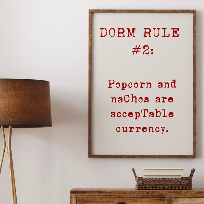 Funny college poster trendy retro print red wall art digital artwork printable aesthetic dorm room graduation gift for him digital download