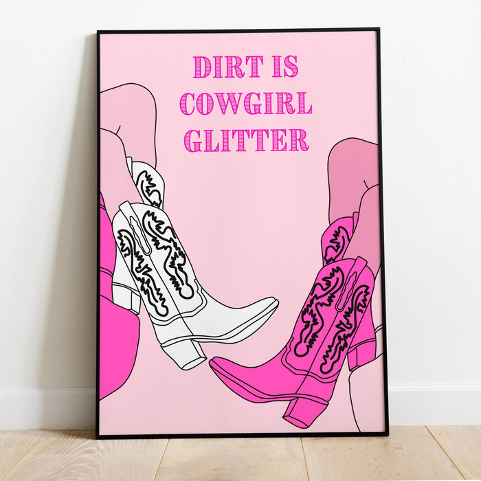 Cowgirl wall art | cute western decor | cowgirl boot print | preppy wall art digital download | cowgirl boots, cowgirl quote, preppy art