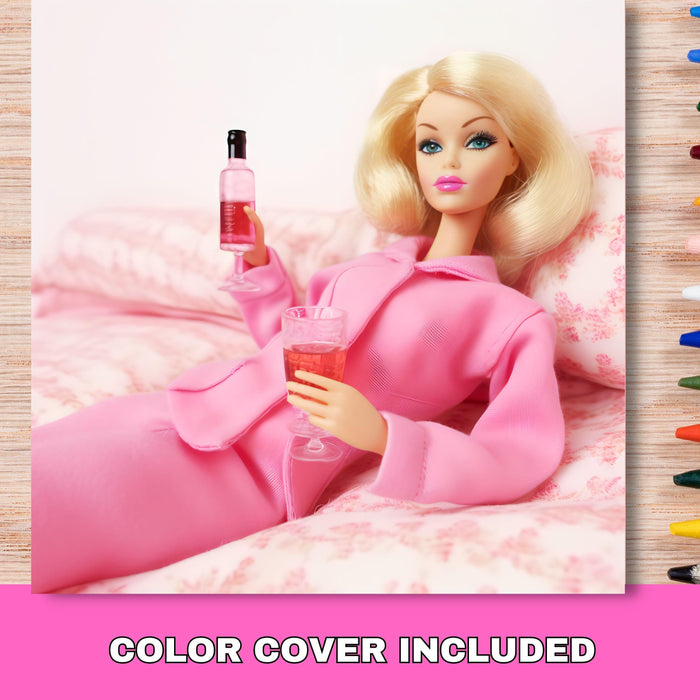 Colouring book pages grayscale, doll world printable adult grayscale, set of 10 printable coloring in pages instant digital download pdf