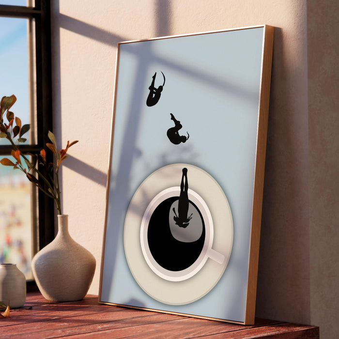 Coffee print, drink poster, modern kitchen decor, retro poster, pop art, kitchen art, exhibition poster, illustration, coffee lover