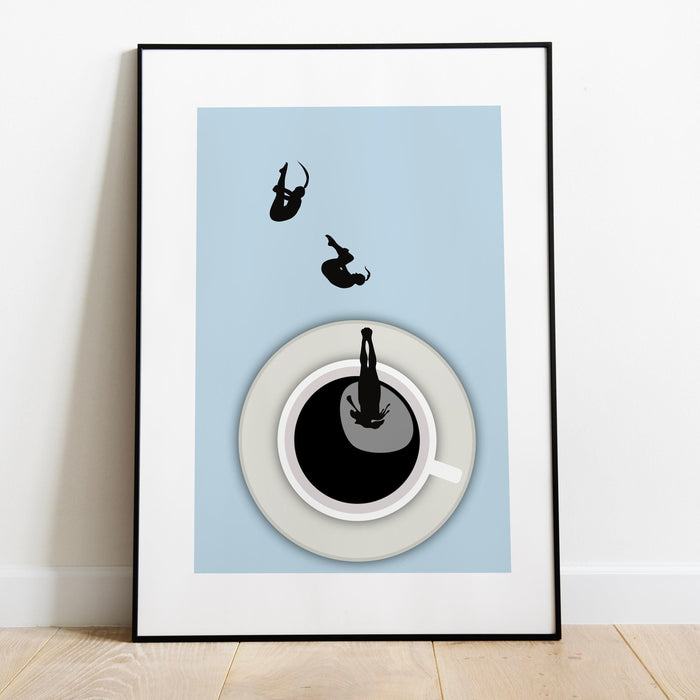 Coffee print, drink poster, modern kitchen decor, retro poster, pop art, kitchen art, exhibition poster, illustration, coffee lover