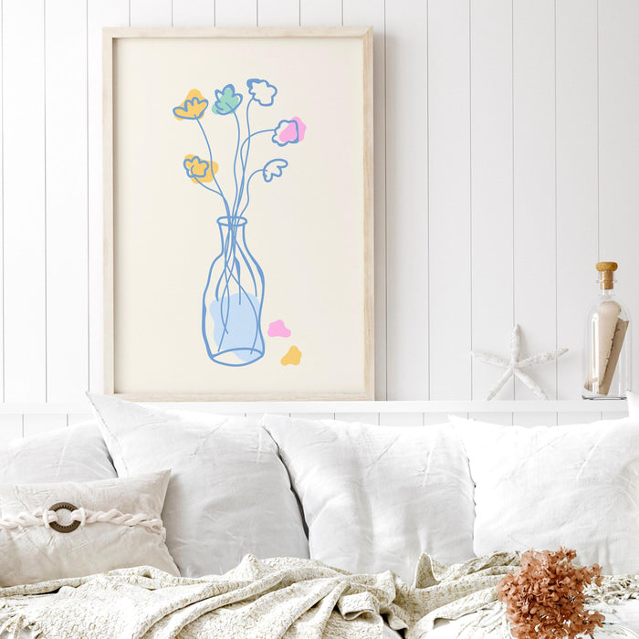 Blue coquette girly bedroom gallery wall flowers cottagecore printable dorm decor gift cute minimalist digital download wall art set of 6