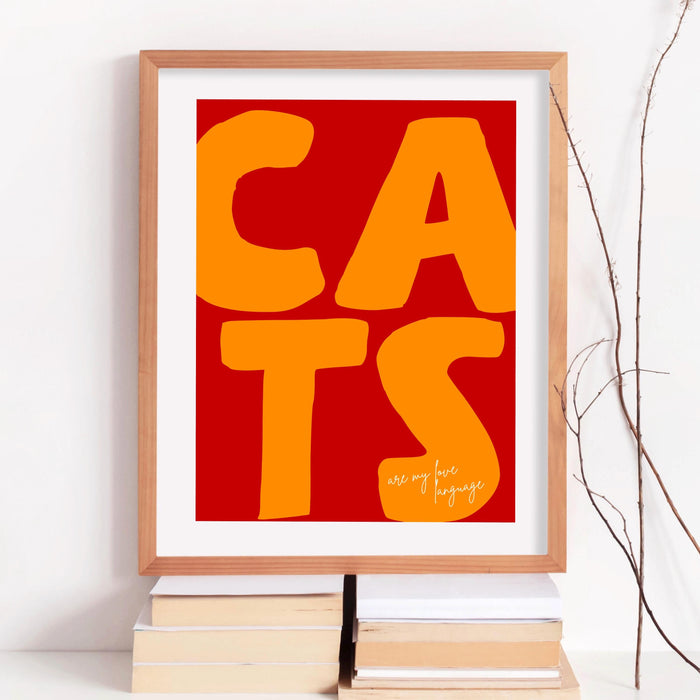 Cat Digital Wall Art Print, Funny Cat Poster, Cat Lover Gift  Funky Maximalist Dopamine Large Trendy Retro Cat Wall Art Digital Artwork