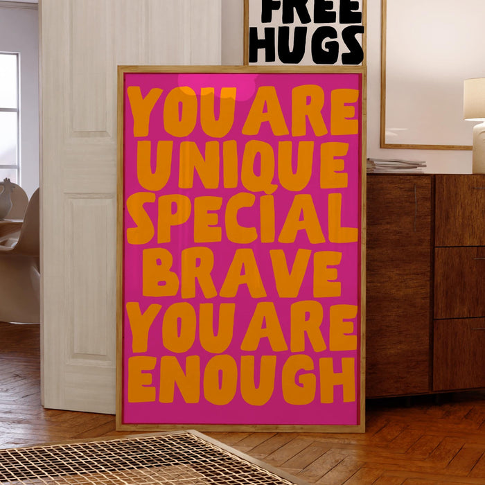 Maximalist Decor colorful funky 70s print  pink wall art, digital artwork,printable, girly dorm room art trendy retro digital download