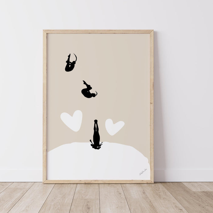 Coffee Print, Drink Poster, Modern Kitchen Decor, Retro Poster, Pop Art, Heart Kitchen Art, Exhibition Poster, Illustration, Coffee Lover