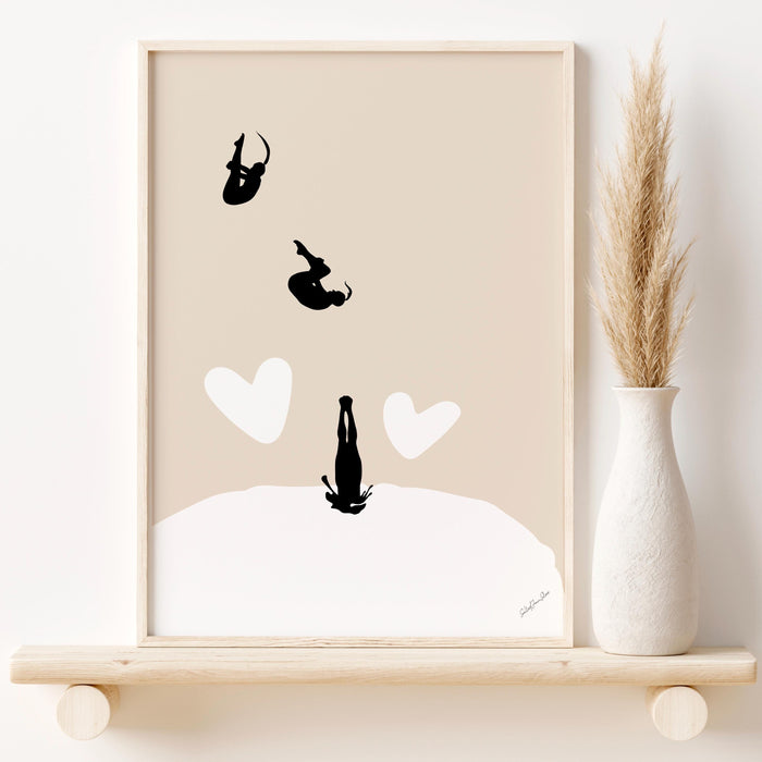 Coffee Print, Drink Poster, Modern Kitchen Decor, Retro Poster, Pop Art, Heart Kitchen Art, Exhibition Poster, Illustration, Coffee Lover