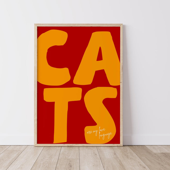 Cat Digital Wall Art Print, Funny Cat Poster, Cat Lover Gift  Funky Maximalist Dopamine Large Trendy Retro Cat Wall Art Digital Artwork