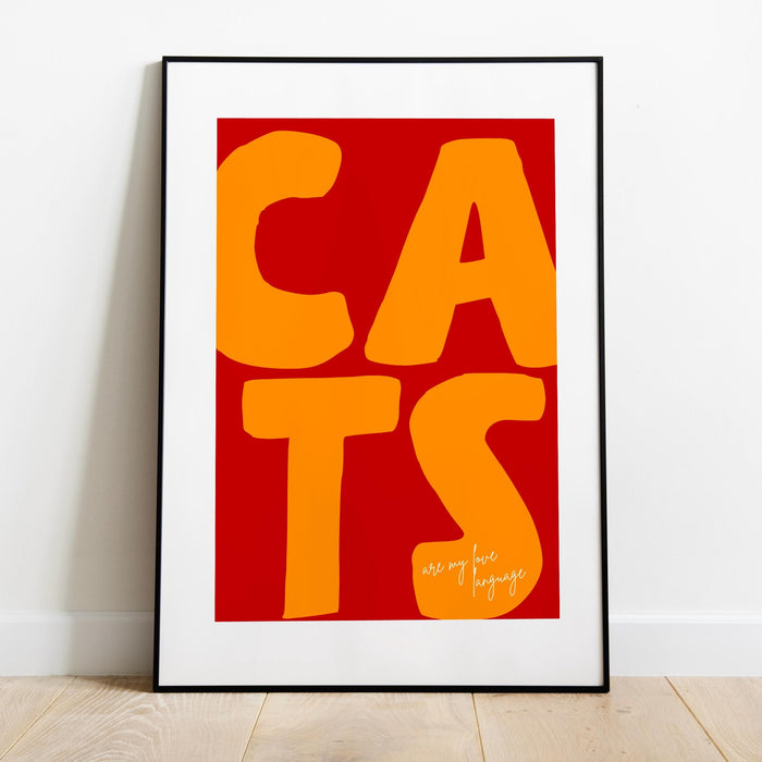 Cat Digital Wall Art Print, Funny Cat Poster, Cat Lover Gift  Funky Maximalist Dopamine Large Trendy Retro Cat Wall Art Digital Artwork