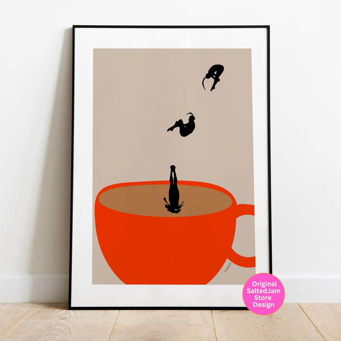 Coffee Print Kitchen Art Drinks Poster Modern Kitchen Decor Retro Prints Pop Art Kitchen Wall Art Trendy Poster Coffee Lover Gift Digital