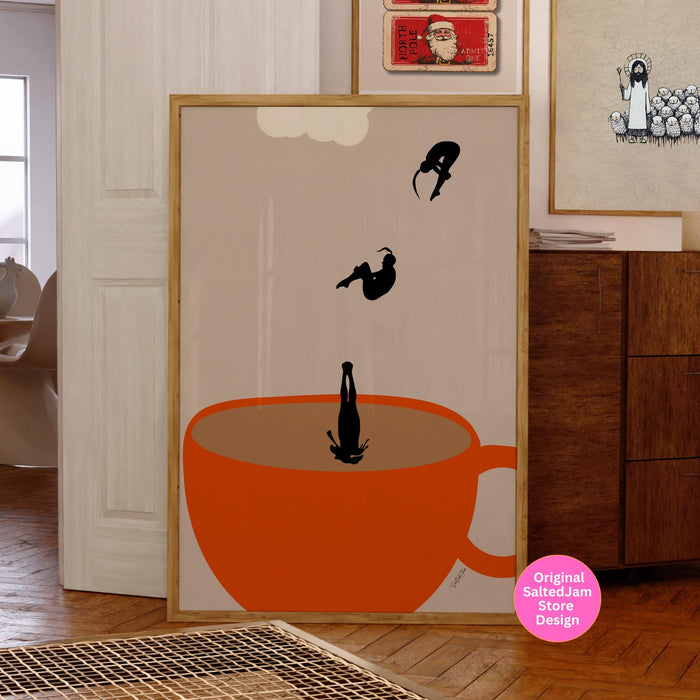 Coffee Print Kitchen Art Drinks Poster Modern Kitchen Decor Retro Prints Pop Art Kitchen Wall Art Trendy Poster Coffee Lover Gift Digital