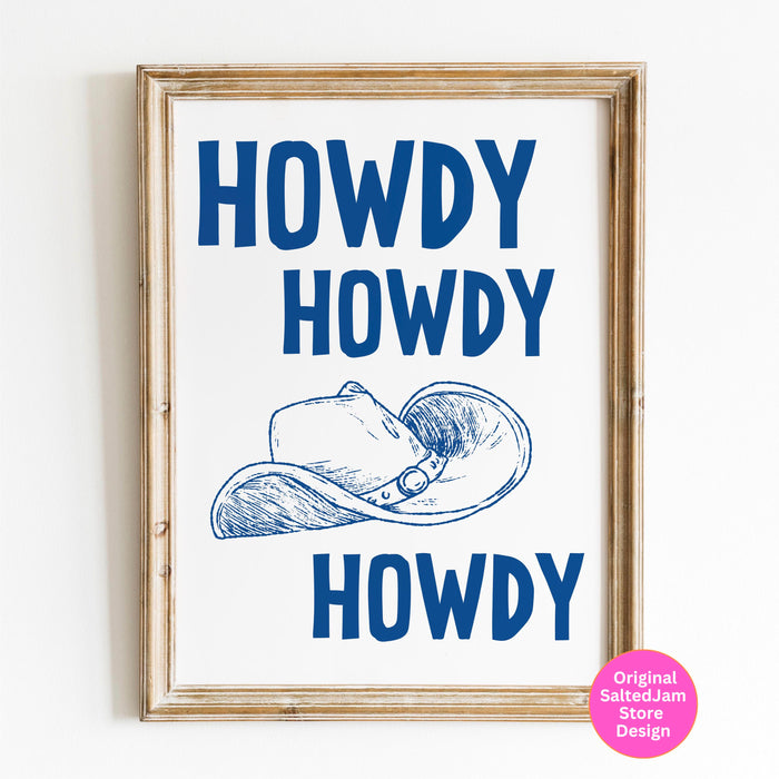 Howdy Western Art Prints Red Vintage Cowboy Art Wild West Art Retro Cowgirl Prints Western Gallery Wall Set Black Wall Art Digital Download