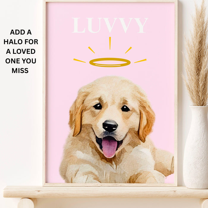 Personalized New Pet Portrait Watercolor Pet Painting Digital Painted From Photo Custom Gift Pet Memorial Print Dog Portraits Drawing Gift