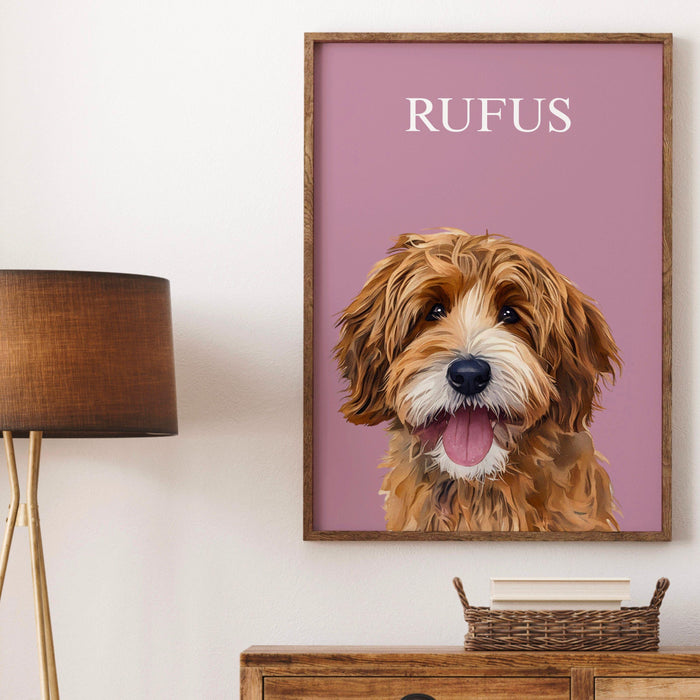 Personalized New Pet Portrait Watercolor Pet Painting Digital Painted From Photo Custom Gift Pet Memorial Print Dog Portraits Drawing Gift